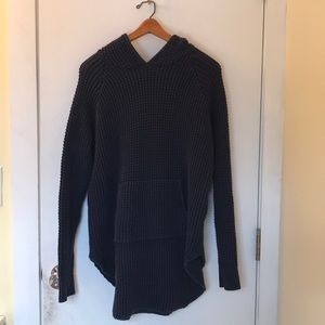 Knit Long hoodie dress tunic